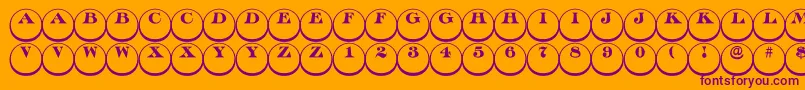 Discoserifdn3DRegular Font – Purple Fonts on Orange Background