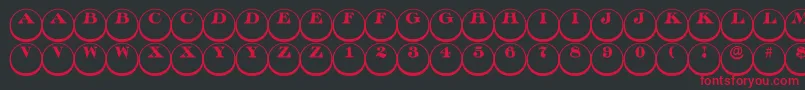 Discoserifdn3DRegular Font – Red Fonts on Black Background