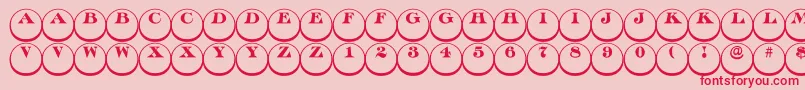 Discoserifdn3DRegular Font – Red Fonts on Pink Background