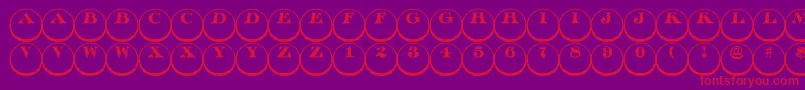 Discoserifdn3DRegular Font – Red Fonts on Purple Background