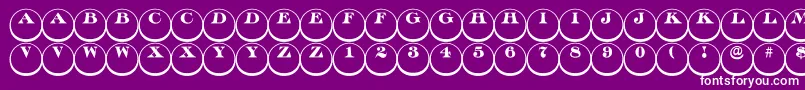 Discoserifdn3DRegular-fontti – valkoiset fontit violetilla taustalla