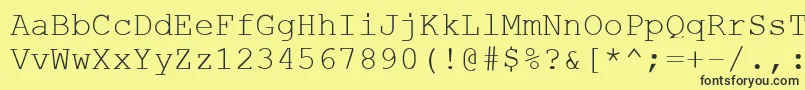 CourierStylus Font – Black Fonts on Yellow Background