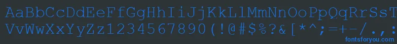 CourierStylus Font – Blue Fonts on Black Background