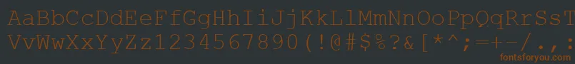 CourierStylus Font – Brown Fonts on Black Background