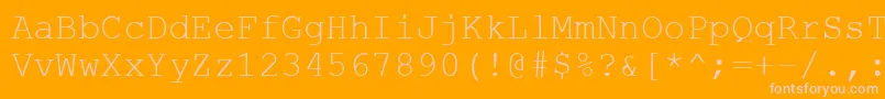 CourierStylus Font – Pink Fonts on Orange Background