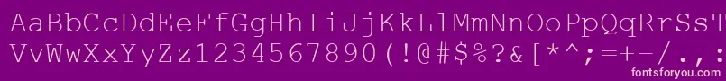 CourierStylus Font – Pink Fonts on Purple Background
