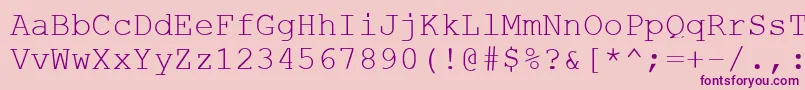 CourierStylus Font – Purple Fonts on Pink Background