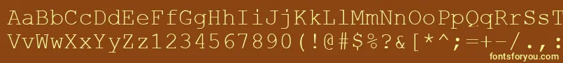 CourierStylus Font – Yellow Fonts on Brown Background
