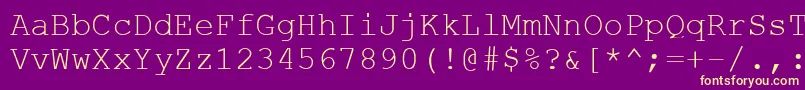 Шрифт CourierStylus – жёлтые шрифты на фиолетовом фоне