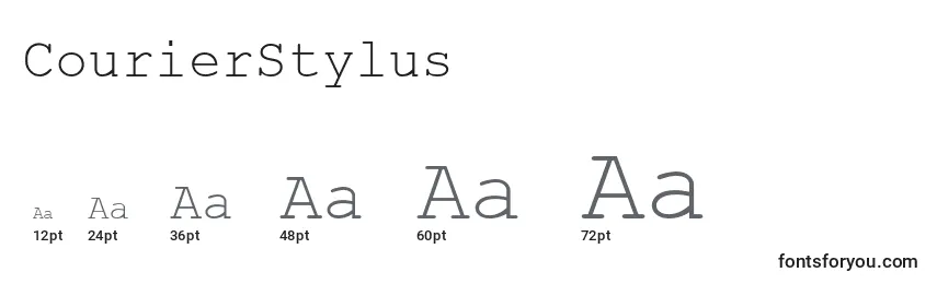 Размеры шрифта CourierStylus