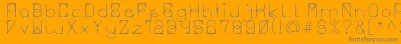 Mueeza Font – Gray Fonts on Orange Background