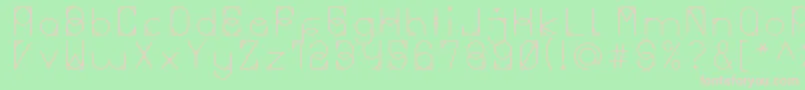 Mueeza Font – Pink Fonts on Green Background