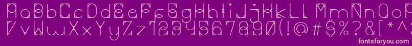 Mueeza Font – Pink Fonts on Purple Background