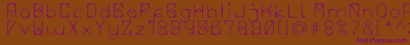 Mueeza Font – Purple Fonts on Brown Background