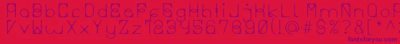 Mueeza Font – Purple Fonts on Red Background