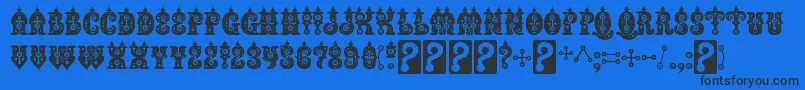 Шрифт BuxoticRegular – чёрные шрифты на синем фоне