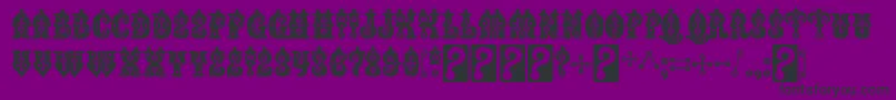 フォントBuxoticRegular – 紫の背景に黒い文字