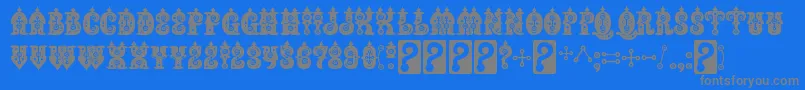 BuxoticRegular Font – Gray Fonts on Blue Background