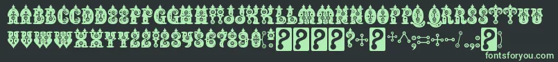 BuxoticRegular Font – Green Fonts on Black Background