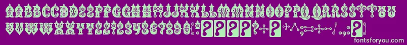 BuxoticRegular Font – Green Fonts on Purple Background