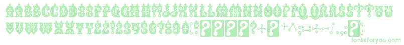 Czcionka BuxoticRegular – zielone czcionki