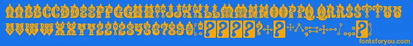 BuxoticRegular Font – Orange Fonts on Blue Background