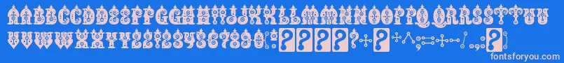 BuxoticRegular Font – Pink Fonts on Blue Background