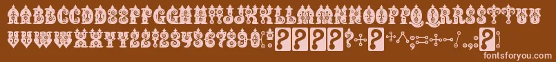 BuxoticRegular Font – Pink Fonts on Brown Background