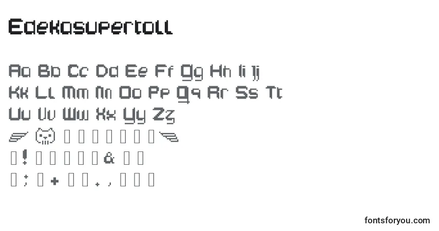Шрифт Edekasupertoll – алфавит, цифры, специальные символы