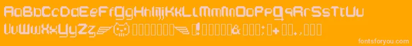 Edekasupertoll Font – Pink Fonts on Orange Background
