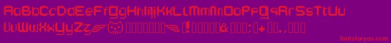 Edekasupertoll Font – Red Fonts on Purple Background