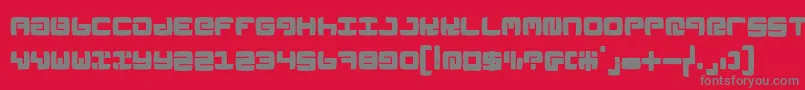 Linoleumk Font – Gray Fonts on Red Background