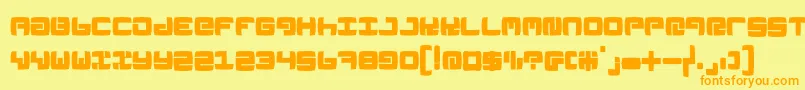Linoleumk Font – Orange Fonts on Yellow Background