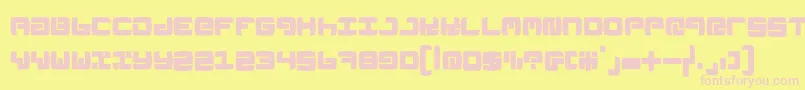 Linoleumk Font – Pink Fonts on Yellow Background