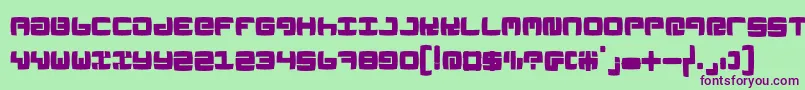 Linoleumk Font – Purple Fonts on Green Background