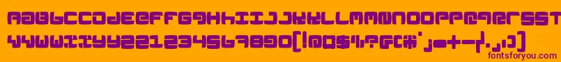 Linoleumk Font – Purple Fonts on Orange Background