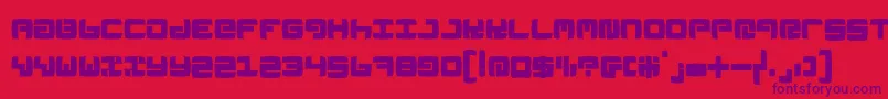 Linoleumk Font – Purple Fonts on Red Background