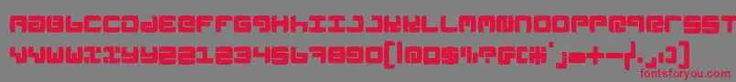Linoleumk Font – Red Fonts on Gray Background
