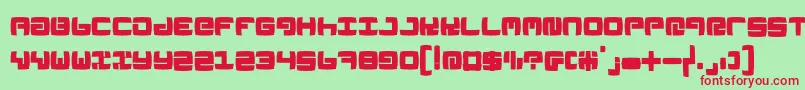 Linoleumk Font – Red Fonts on Green Background