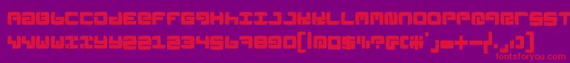 Linoleumk Font – Red Fonts on Purple Background