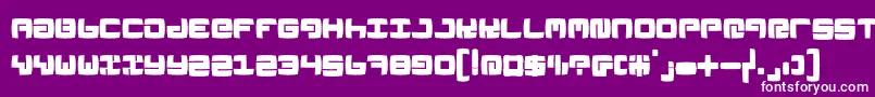 Linoleumk Font – White Fonts on Purple Background