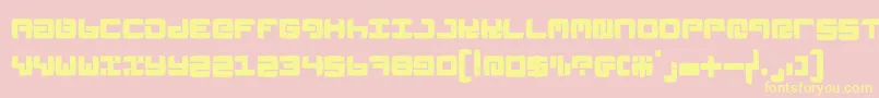 Linoleumk Font – Yellow Fonts on Pink Background