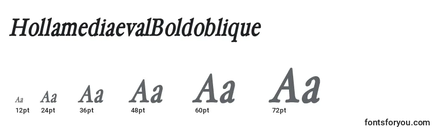 Размеры шрифта HollamediaevalBoldoblique