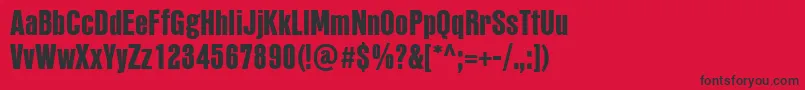 PffusionsansproHeavy Font – Black Fonts on Red Background