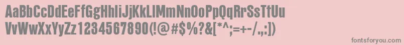 PffusionsansproHeavy Font – Gray Fonts on Pink Background