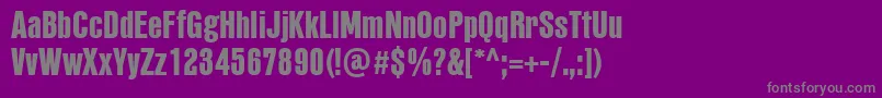 PffusionsansproHeavy Font – Gray Fonts on Purple Background