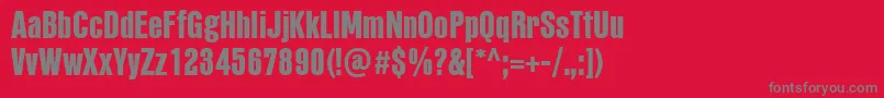 PffusionsansproHeavy Font – Gray Fonts on Red Background