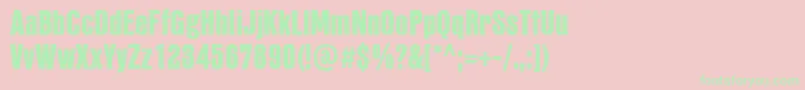 PffusionsansproHeavy Font – Green Fonts on Pink Background