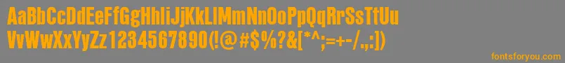 PffusionsansproHeavy Font – Orange Fonts on Gray Background