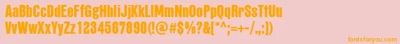 PffusionsansproHeavy Font – Orange Fonts on Pink Background